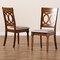 Baxton Studio Lucie Modern and Contemporary Grey Fabric and Walnut Brown Finished Wood 2-Piece Dining Chair Set 176-10544-Zoro - alternate 6